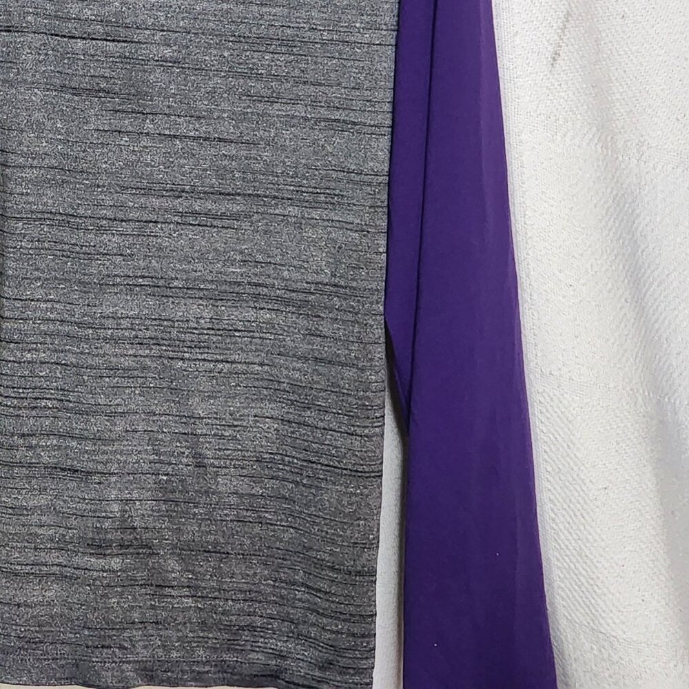 Levelwear Heather Grey w/Purple LS and Collar Poly Univ. of Washington Shacket M - Picture 5 of 16